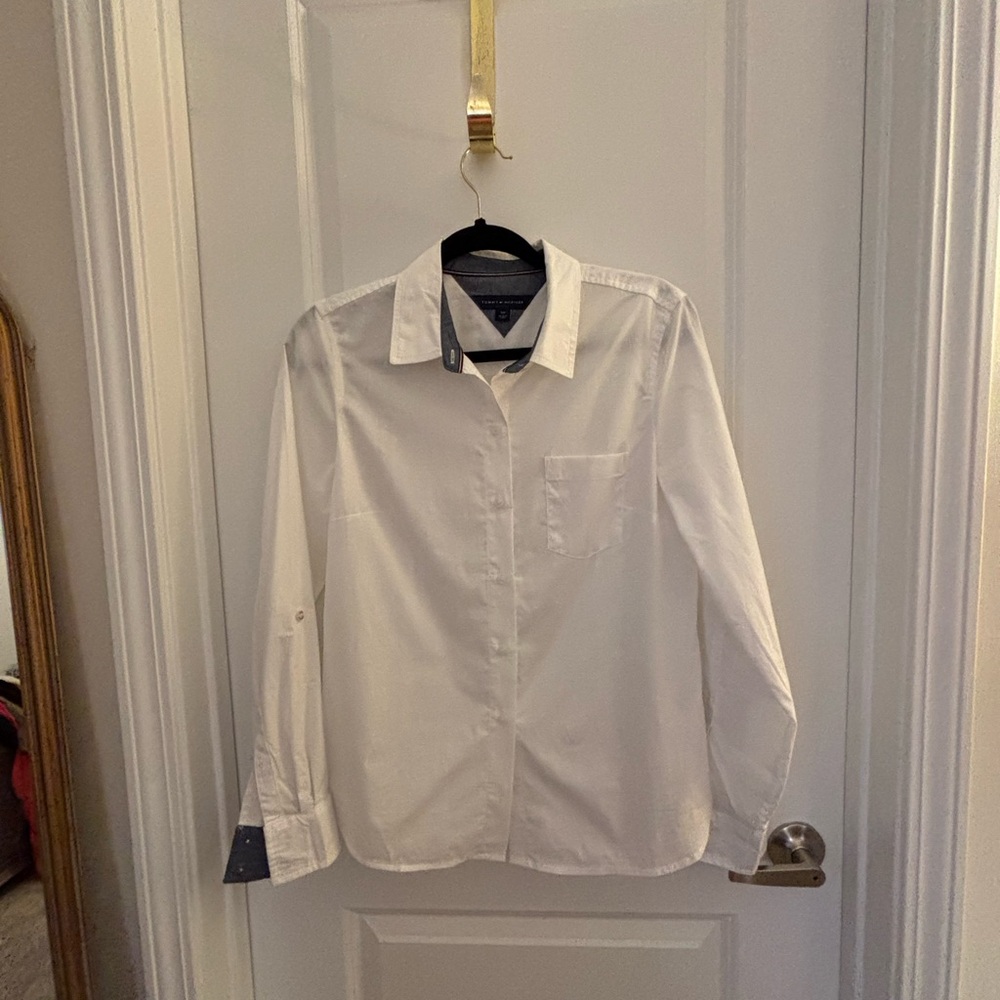 Tommy Hilfiger Cream Casual Button Down Shirt